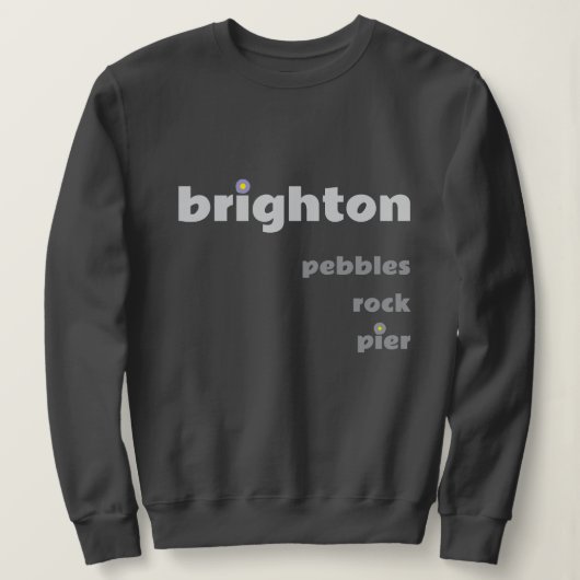 Brighton Pebbles Rock Pier Sweater スウェットシャツ (デザイン正面)