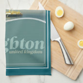 Brighton Pier Seagull Postcard キッチンタオル (四つ折り)