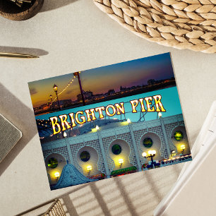 Brighton Pier UK 2枚の写真はがき ポストカード