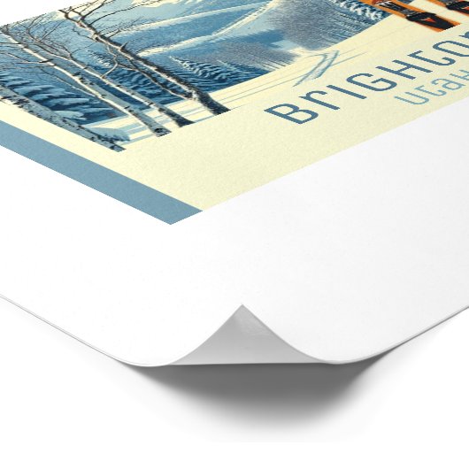 Brighton Utah ski resort vacation Poster ポスター (角)