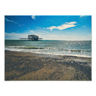 Brighton West Pier ウォールアート – 4:3 海岸の風景