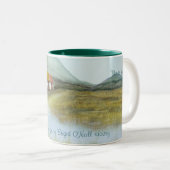 BrigidオーニールHovey著"アイルランドのコテージ" ツートーンマグカップ (正面右)