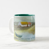 BrigidオーニールHovey著"アイルランドのコテージ" ツートーンマグカップ (正面左)