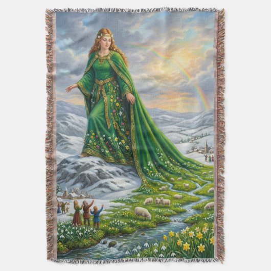 Brigid’s Mantle (Bringing the Spring) スローブランケット (正面縦)