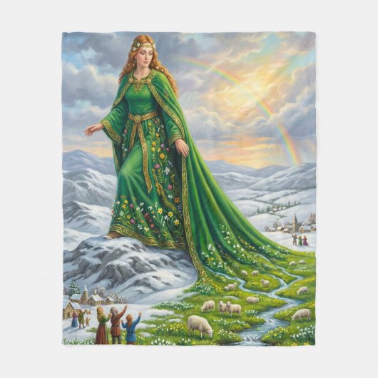 Brigid’s Mantle (Bringing the Spring) フリースブランケット (正面)