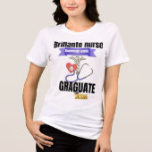 Brillante看護師卒業2026シャツ - 知識と トライブレンドＴシャツ (正面)