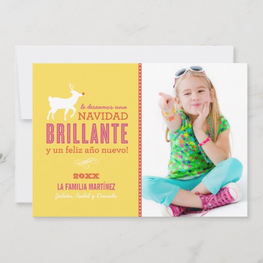 Brillante Deseos de la Navidad Tarjeta deのla Foto シーズンカード (正面)
