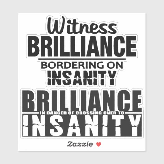 Brilliance対Insanityスタンプ シール (シート)