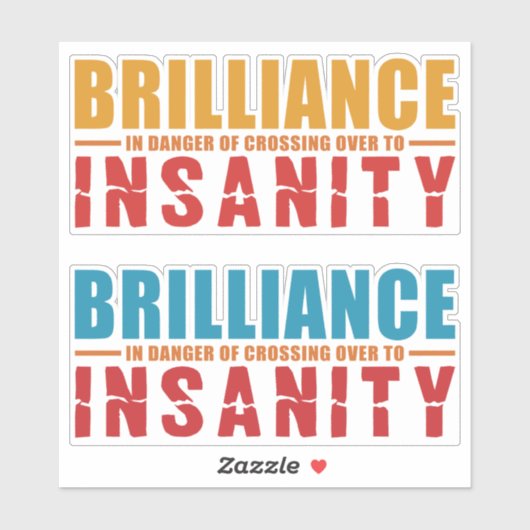 Brilliance対Insanityスタンプ シール (シート)