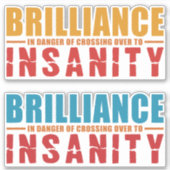 Brilliance対Insanityスタンプ シール (正面)