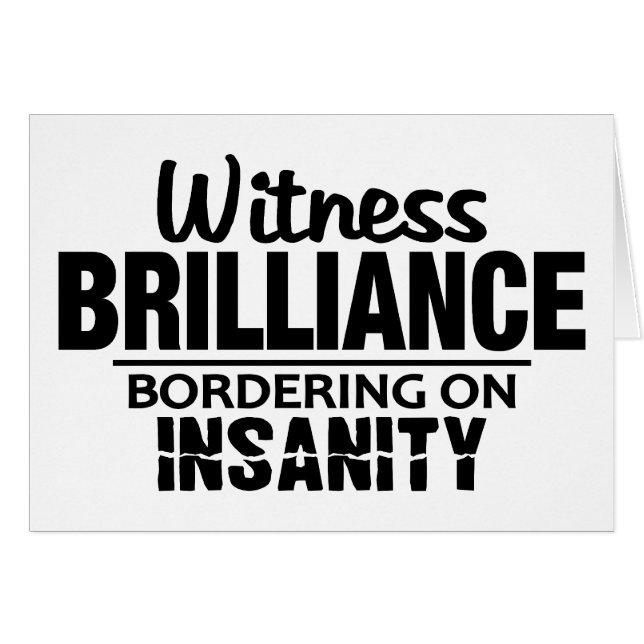 BRILLIANCE VS INSANITYカスタムグリーティングカード (正面横)