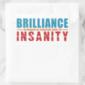 BRILLIANCE VS INSANITYカスタムステッカー 長方形シール (バッグ)