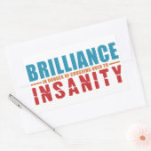 BRILLIANCE VS INSANITYカスタムステッカー 長方形シール (封筒)