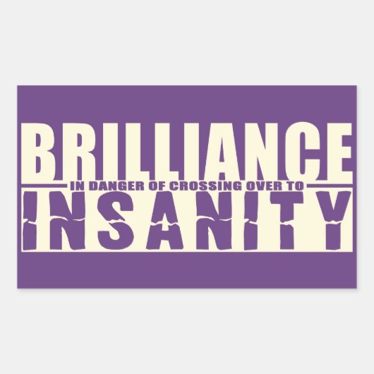 BRILLIANCE VS INSANITYカスタムステッカー 長方形シール (正面)