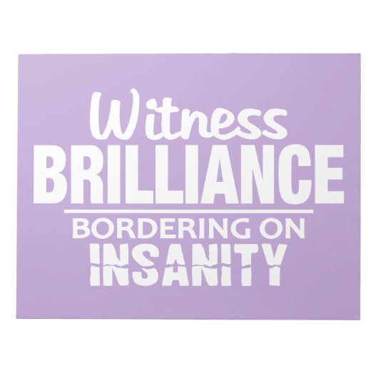BRILLIANCE VS INSANITYカスタムメモ帳 ノートパッド (正面)