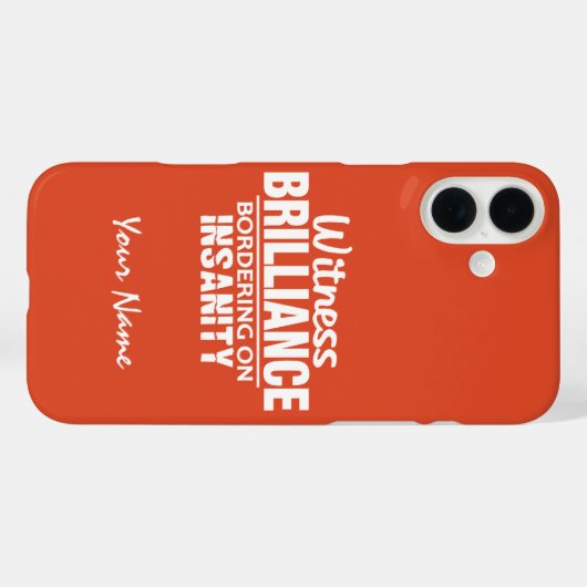 BRILLIANCE VS INSANITY名前をカスタムするとカラーケース Case-Mate iPhoneケース (裏面 (横))