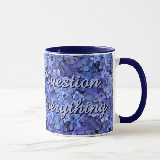 Brilliant Blue Hydrangea Inspirational Mug マグカップ (右)