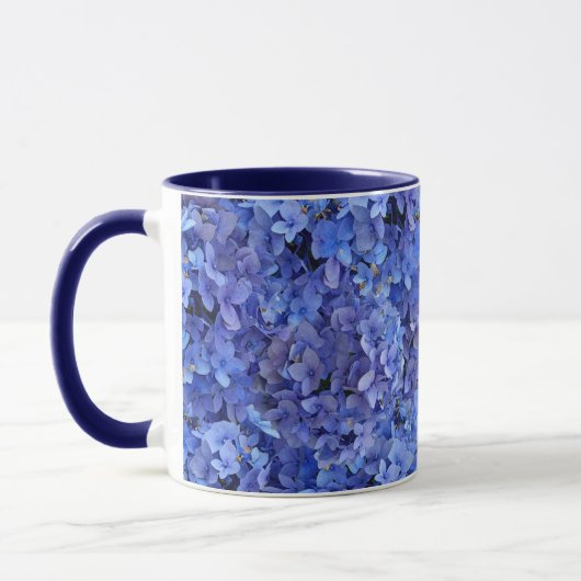 Brilliant Blue Hydrangea Inspirational Mug マグカップ (左)