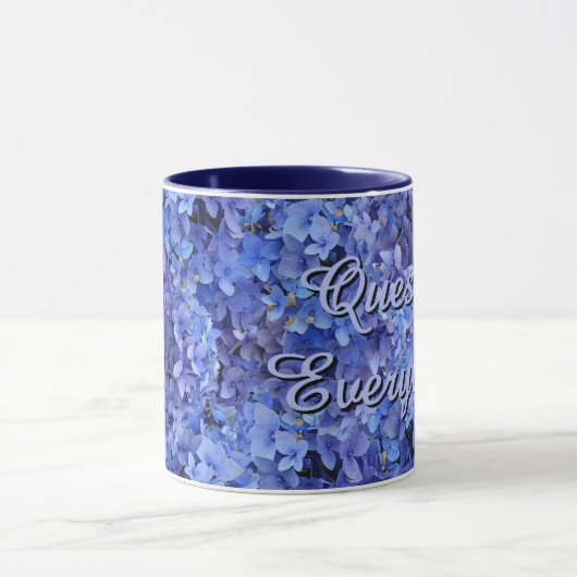 Brilliant Blue Hydrangea Inspirational Mug マグカップ (中央)