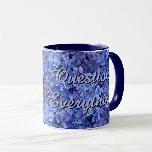 Brilliant Blue Hydrangea Inspirational Mug マグカップ (正面右)