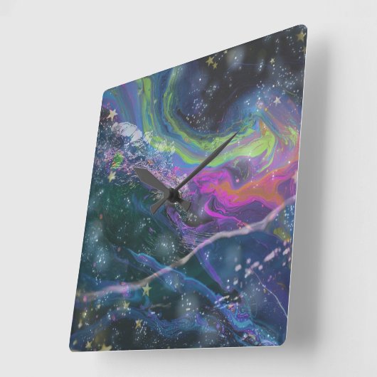 Brilliant cosmic Hurricane スクエア壁時計 (傾斜)