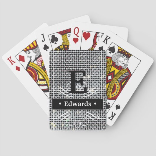 Brilliant diamond Playing Cards, personalized Play トランプ (裏面)