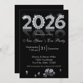 Brilliant Diamonds Luxury New Year 2026 招待状 (正面/裏面)