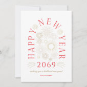 Brilliant New Year Firework Business Greeting Card シーズンカード (正面)