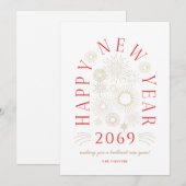 Brilliant New Year Firework Business Greeting Card シーズンカード (正面/裏面)