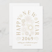 Brilliant New Year Firework Business Greeting Card シーズンカード (正面/裏面)