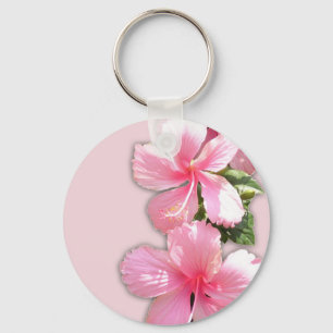 Brilliant Pink Hibiscus Flowers キーホルダー