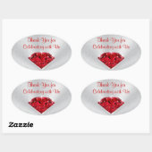 Brilliant Ruby 40th Anniversary You Stickers 楕円形シール (シート)