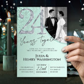 Brilliant Silver 24th Wedding Anniversary  招待状