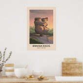 Brimham Rocks AONB Travel Poster ポスター (キッチン)
