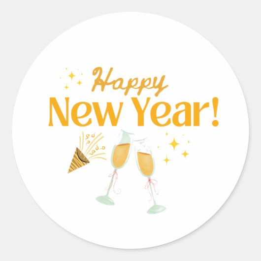 Brindis con Champán y Explosión de Fiesta de Año N ラウンドシール (正面)