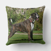 Brindleボクサーのドッグショーのスタンス クッション (裏面)