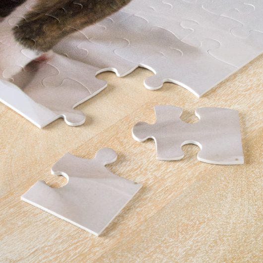 Brindleボクサーの子犬のパズル ジグソーパズル (側面)