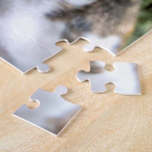 Brindleボクサーの子犬の困惑のボクサー犬のパズル ジグソーパズル (側面)