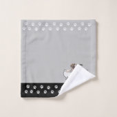 Brindleボクサーパピー – テーマ別バスルームの装飾 – グレー バスタオルセット (ウォッシュタオル)