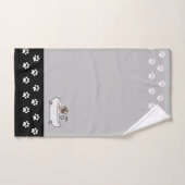 Brindleボクサーパピー – テーマ別バスルームの装飾 – グレー バスタオルセット (ハンドタオル)