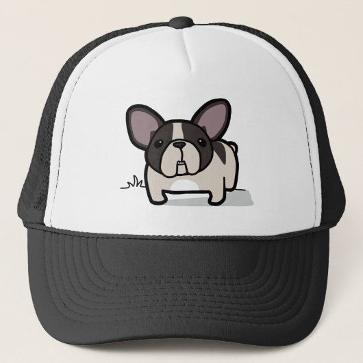 Brindle雑色のFrenchie キャップ (正面)