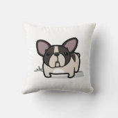 Brindle雑色のFrenchie クッション (裏面)