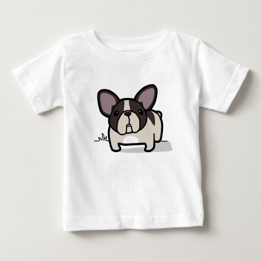 Brindle雑色のFrenchie ベビーTシャツ (正面)