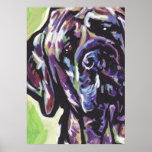 Brindle English Mastiff Bright Pop Art Poster ポスター<br><div class="desc">Here's a wonderful,  bright,  fun,  tribute to your best friend and favorite breed- the Mastiff!  from an original painting by Lea</div>