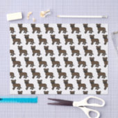 Brindle English Staffie Cute Cartoon Dog Pattern 薄葉紙 (クラフト)