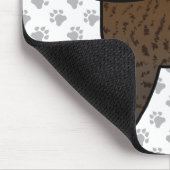 Brindle English Staffie Cute Cartoon Dog & Paws マウスパッド (コーナー)