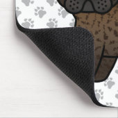 Brindle French Bulldog Cute Cartoon Dog マウスパッド (コーナー)