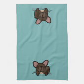 Brindle Frenchie キッチンタオル (縦)