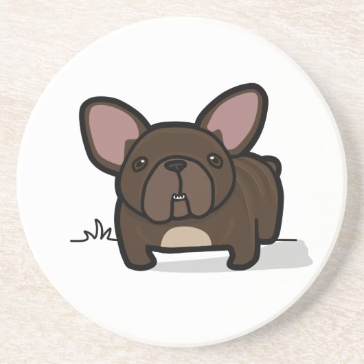 Brindle Frenchie コースター (正面)