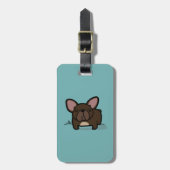Brindle Frenchie ラゲッジタグ (正面縦)